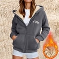 thumbnail image 1 of YueHuiYing Womens Western Print Zip up Hoodies Sweatshirt Jacket Coat with Pockets Casual Warm Outwear, 1 of 5