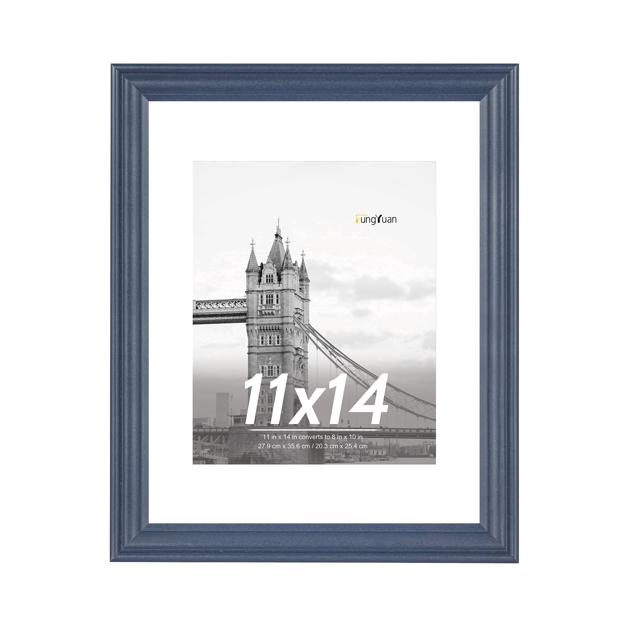 14x11 Picture Frame Example FungYuan 11 x 14 Wood Picture Frame , Display Photo 11x14 Matted to ...