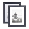 thumbnail image 1 of FungYuan 2PACK 11x14 Wood Picture Frame , Display Photo 11x14 Matted to 8x10 Wall Frame, Black, 1 of 8