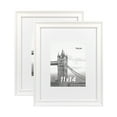 thumbnail image 1 of FungYuan 2PACK 11x14 Wood Picture Frame , Display Photo 11x14 Matted to 8x10 Wall Frame, White, 1 of 7