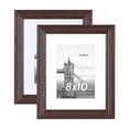thumbnail image 1 of FungYuan 2PACK 8x10 Wood Picture Frame , Display Photo 8x10 Matted to 5x7 Wall Frame, Brown, 1 of 7