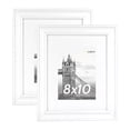 thumbnail image 1 of FungYuan 2PACK 8x10 Wood Picture Frame , Display Photo 8x10 Matted to 5x7 Wall Frame, White, 1 of 7