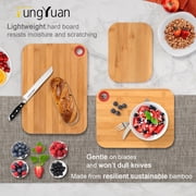 FungYuan Bamboo Cutting Board Set,Classic 3-Piece Cutting Boards For Kitchen,Wood Chopping Board,Butcher Block