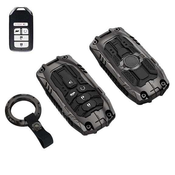 Yuebutor Heavy Zinc Alloy Key Fob Cover Case Compatible with Honda , Accessories Shell Protector