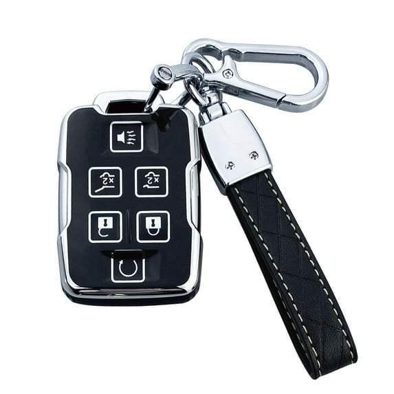 Yuebutor Key Fob Cover Case Compatible with Chevy Silverado 1500 2500HD 3500HD Tahoe Suburban Colorado Canyon GMC Sierra Yukon Accessories Shell Protector