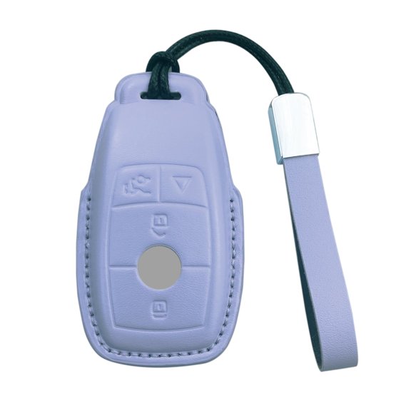 Yuebutor Key Fob Cover Case Compatible with Mercedes Benz 2017-2023 E-Class 2018-2021 S-Class 2019-2023 A C G-Class PU Leather holder Car Protection Interior Shell Accessories