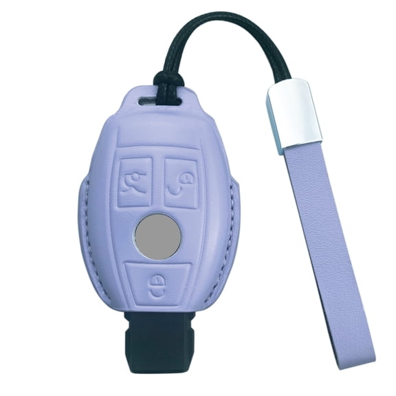 Yuebutor Key Fob Cover Case Compatible with Mercedes Benz CLS CLK AMG CLK GLC GLK GLE GLS ML SL SLK A C E R S G Class PU Leather holder Car Protection Interior Shell Accessories