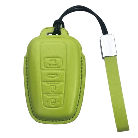 Yuebutor Key Fob Cover Case Compatible with Toyota 2019-2024 Camry Rav4 Highlander Avalon C-Hr Prius Corolla Gt86 Prius PU Leather Holder Car Protection Interior Shell Accessories