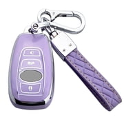 Yuebutor Key Fob Cover Case Compatible With Subaru Forester Outback Ascent Crosstrek BRZ Impreza STI Legacy WRX Accessories Shell Protector