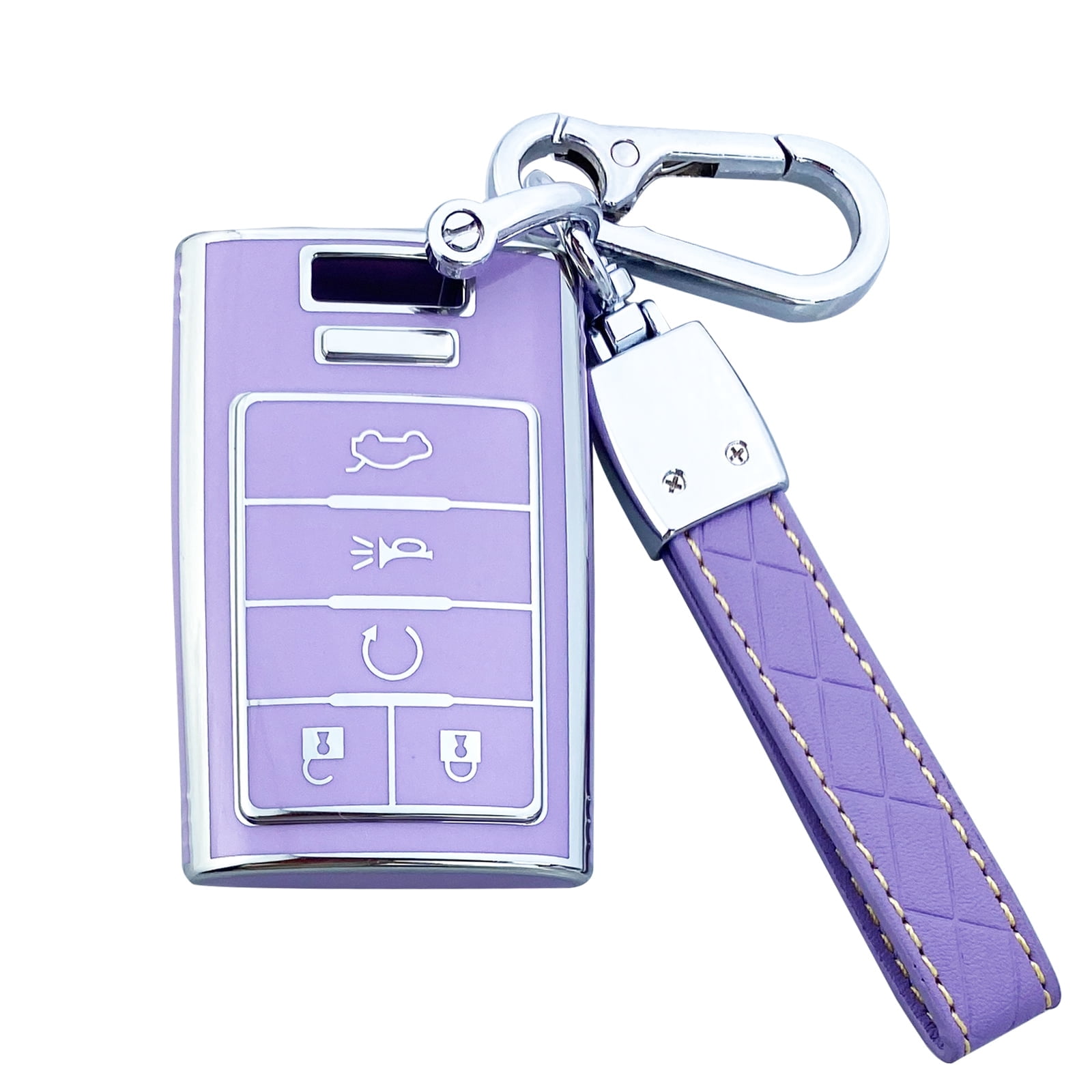 Yuebutor Pink Key Fob Cover Case For Cadillac Models 2020-2023 - Fits CT5, CT6, XTS, XT4, XT5, XT6, ATS, Escalade ESV - View #2