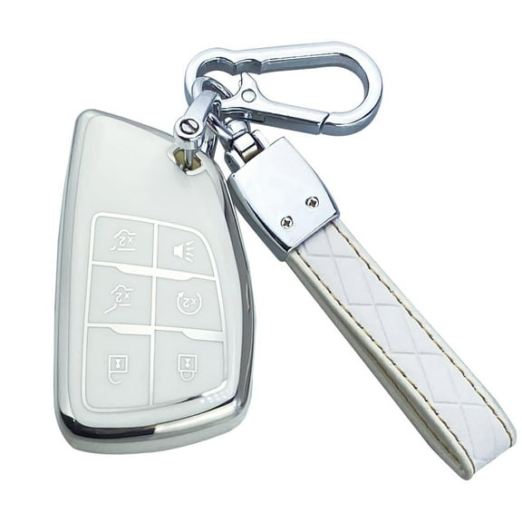 Yuebutor Key Fob Cover Case Compatible with Chevy 2021-2023 Suburban Tahoe GMC Yukon Buick Encore Avenir Accessories Shell Protector