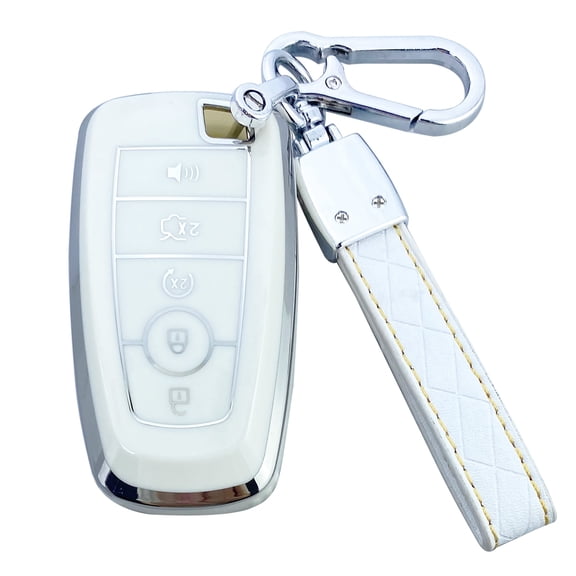 Yuebutor Key Fob Cover Case Compatible with Ford F150 F250 F350 F450 F550 Explorer Mustang Fusion Escape Edge Lincoln