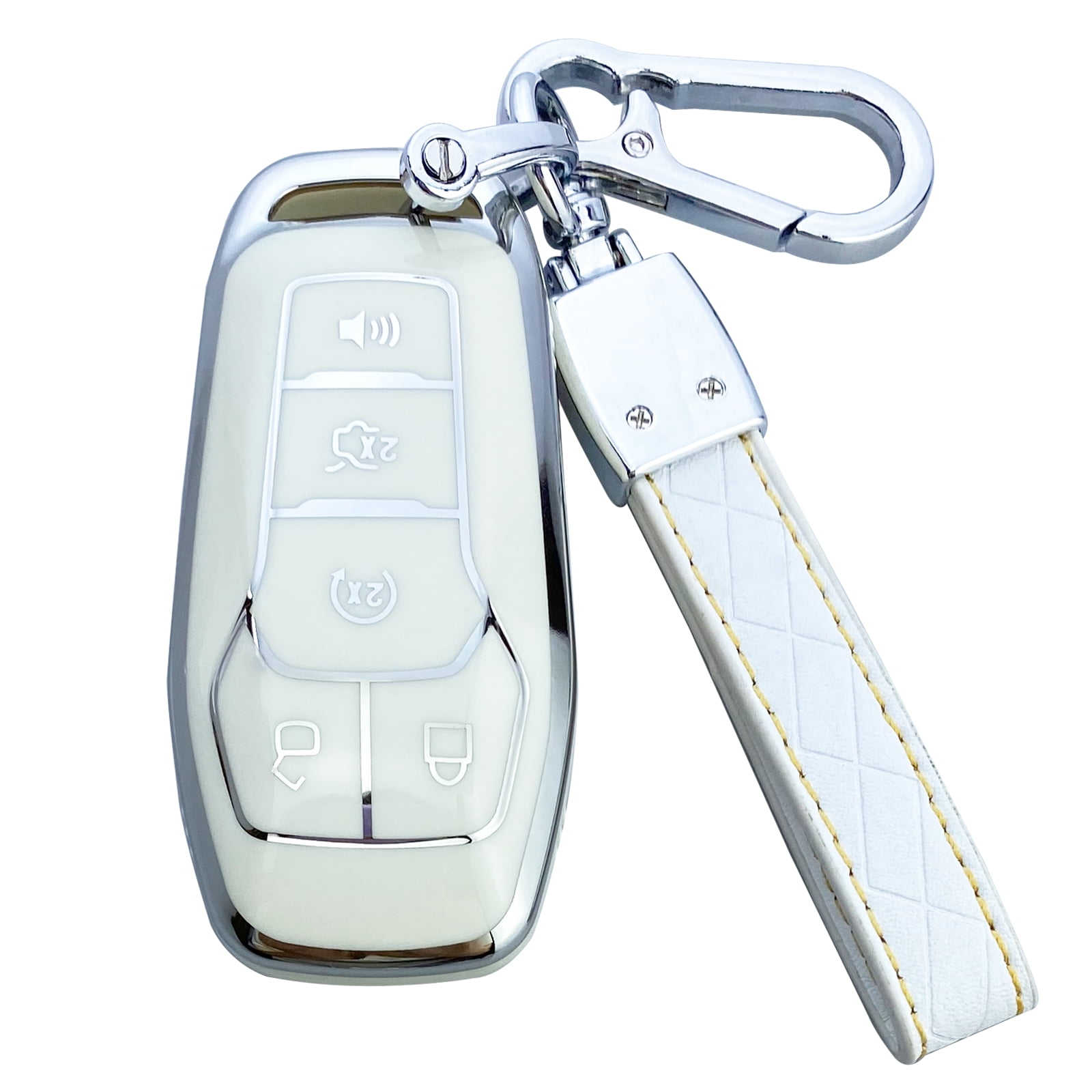 Meruns For Key Fob Cover With Diamond Bling Keychain, Car