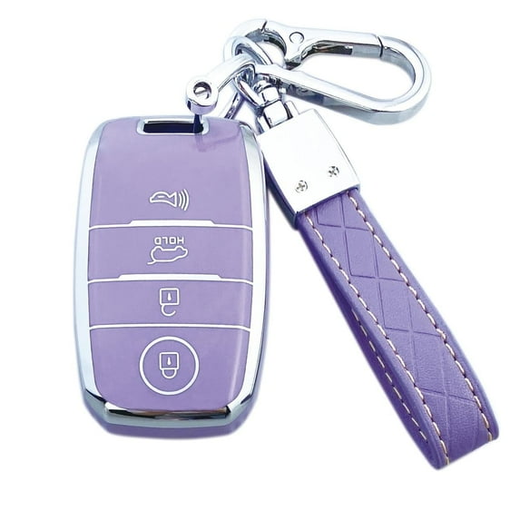 Yuebutor Key Fob Cover Case Compatible with Kia Forte Forte Koup NIRO Optima Rio Sorento Soul Sportage Accessories Shell Protector