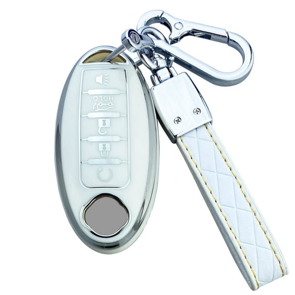 Yuebutor Key Fob Cover Case Compatible with Nissan Altima SR Armada SL Maxima Murano Pathfinder Rogue Titan Versa Sentra Accessories