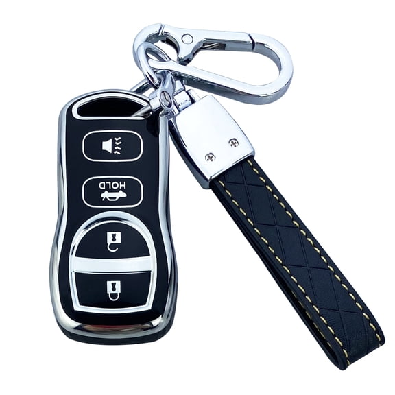 Yuebutor Key Fob Cover Case Compatible with Nissan Infiniti Pathfinder Frontier Murano Titan Xterra FX35 FX45 QX4 Accessories