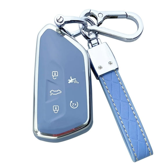 Yuebutor Key Fob Cover Case Compatible with VW Golf 8 ID.3 ID.4 MK4 Tarraco Ateca Skoda Octavia Accessories