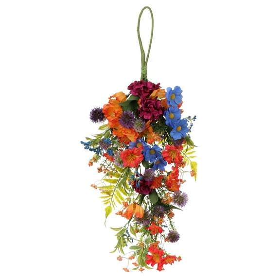 Yuedong 22.8 inches(about 58cm) Spring Summer Front Door Teardrop Garland Faux Floral Garland Home Decor,Floral Pendant
