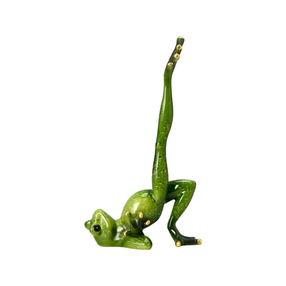 Yuedong Lawn Frog Figurines Ornament Garden Lamp Light Solar Powered For Home Desk Durable Animal Decoration Resin Decorative