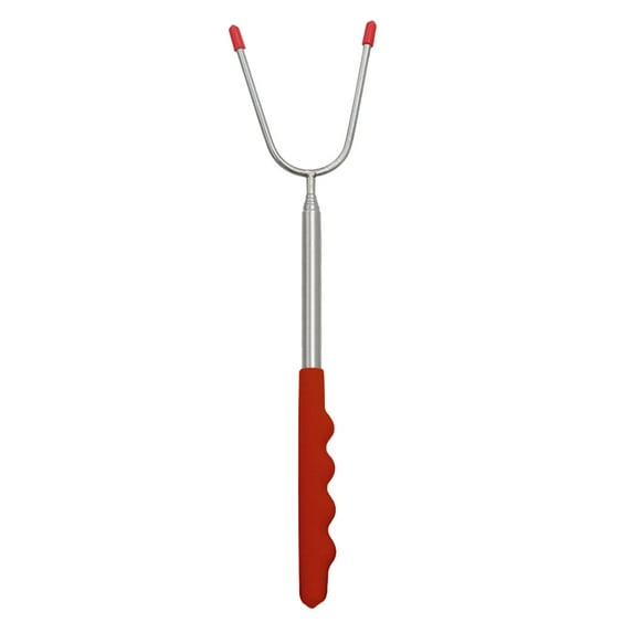 Yuehao Barbecue Fork Stainless Steel 115cmTelescopic Barbecue Fork U Shaped Barbecue Needle Outdoor Bbq Chicken Hot Dog Barbecue Stick