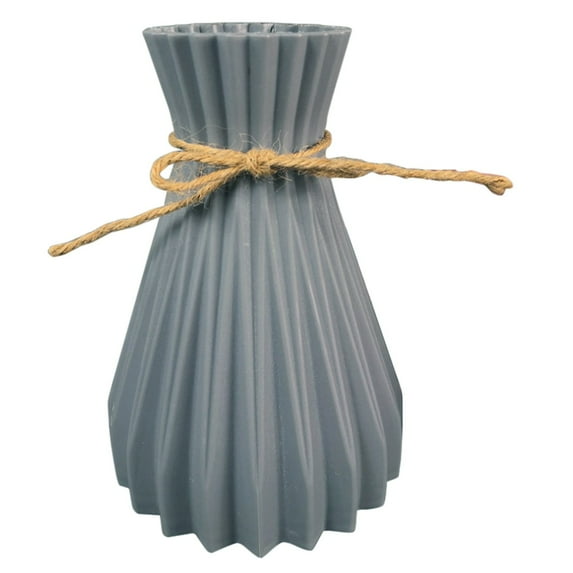 Yuehao Decorative Vase Vase Plastic Decoration Flower Home Retro Flower Vase Flower Arrangement Home Decor Grey