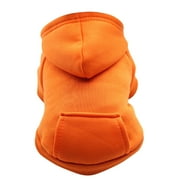 YUEHAO Pet Supplies Dog Hoodie With Pocket - Fall Winter Warm Sweater Puppy Clothes For Small Medium Dogs Boy Girl Orange