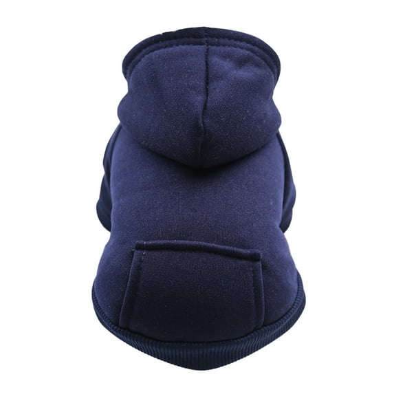 Yuehao Dog Sweaters, Soft Puppy Clothes, Dog Hoodie with Pocket, Fall Winter Warm Fleece Sweater Puppy Clothes for Small Dogs, Navy XL