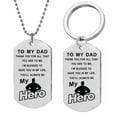 thumbnail image 1 of Yuehao Necklaces for Women, Gifts for Women, Father's Day Gift Pendant Necklace To My Dad Letter Military Key Chain Present (Black, One Size), 1 of 3