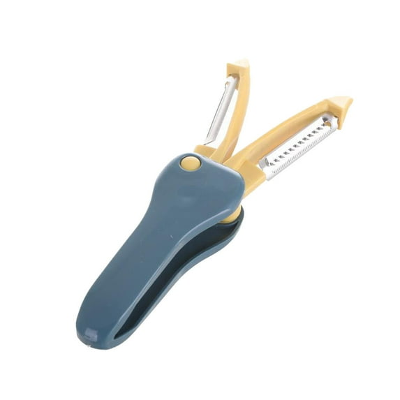 Yuehao Paring Knife Fruit Peeler Paring Knife Two-In-One Fruit and Vegetable Planer Grater Scraper Dark Blue