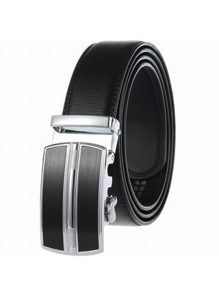  Belt Men Retro Boat Anchor Hollow Design Automatic Buckle Slide  Ratchet Cowhide Waistband Trim to Fit : Everything Else