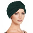 thumbnail image 1 of Yuelianxi Women Muslim Turban Hat Cancer Chemo Cap Hair Bonnet Head Scarf Wrap Cover Green, 1 of 9