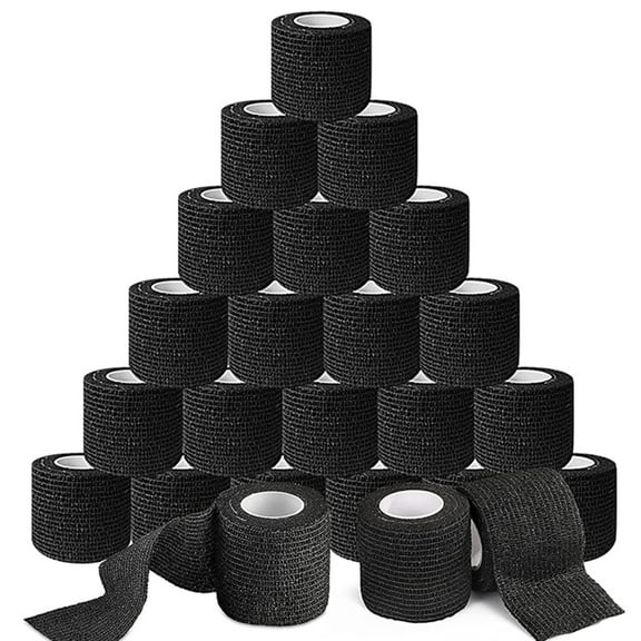 Yuelong 12Pcs Tattoo Grip Tape Machine Gun Wrap Athletic Tattoo Grip Cover Self Adhesive Bandage Wrap Elastic Supplies