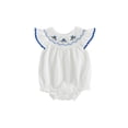 thumbnail image 1 of Yuemengxuan Baby Girl Summer Romper Fly Sleeve Swordfish Embroidery Bodysuit Summer Clothes, 1 of 6