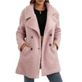 thumbnail image 1 of Yuemengxuan Female Stylish Solid Color Turn-Down Collar Long Sleeve Overcoat with Pockets, 1 of 6