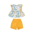 thumbnail image 1 of Yuemengxuan Girls Lovely Clothes Set, Round Collar Sleeveless Tops and Solid Color Shorts, 1 of 7