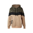 thumbnail image 1 of Yuemengxuan Men Contrast Color Hooded Sweatshirt, Loose Long Sleeve Pullover with 2 Pockets, 1 of 8