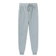 thumbnail image 1 of Yuemengxuan Men Solid Color Long Sweatpants, Loose Fit Drawstring Waist Trousers with Pockets, 1 of 3