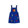 thumbnail image 1 of Yuemengxuan Toddler Boy Back to School Shorts Overalls Letter Apple Embroidery Sleeveless Jumpsuit, 1 of 9