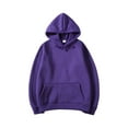 thumbnail image 1 of Yuemengxuan Unisex Solid Color Hooded Sweatshirt, Loose Fit Long Sleeve Pullover  with Front Pocket, 1 of 4