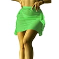 thumbnail image 1 of Yuemengxuan Woman Solid Color High Waist Package Hip Skirt See-Through Beach Dress, 1 of 8