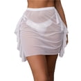 thumbnail image 1 of Yuemengxuan Woman Solid Color High Waist Package Hip Skirt See-Through Beach Dress, 1 of 9