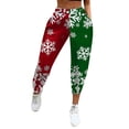 thumbnail image 1 of Yuemengxuan Women Casual Pants with Elastic Waist, Delicate Merry Christmas Letter, 1 of 9