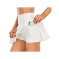 thumbnail image 1 of Yuemengxuan Women Casual Sports Skort with Pockets, Solid Color High Waist Pleated Skirt, 1 of 2