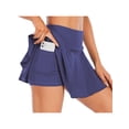 thumbnail image 1 of Yuemengxuan Women Casual Sports Skort with Pockets, Solid Color High Waist Pleated Skirt, 1 of 2