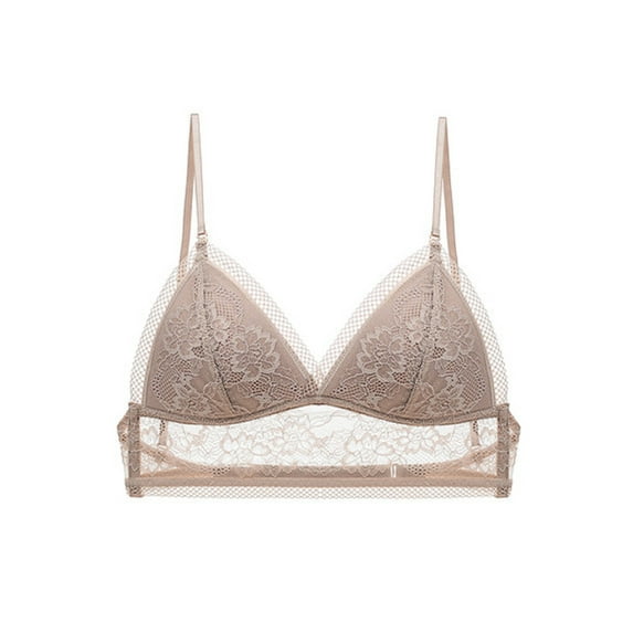 Yuemengxuan Women Comfortable Bra, Deep V-neck Backless Underwear with Detachable Strap