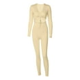 thumbnail image 1 of Yuemengxuan Women Fashionable Close-fitting Jumpsuit, Solid Color Hollow Out Overalls, 1 of 4