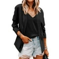 thumbnail image 1 of Yuemengxuan Women Fashionable Formal Blazers with Pockets, Solid Color Jacket in 10 Colors, 1 of 3