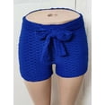 thumbnail image 1 of Yuemengxuan Women High Waist Sport Shorts, Honeycomb Type Stretchy Short Pants with Bow-knot, 1 of 8