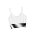 thumbnail image 1 of Yuemengxuan Women's Knit Crop Tank Tops, V Neck Sleeveless Striped Print Slim Fit Camisole, 1 of 2