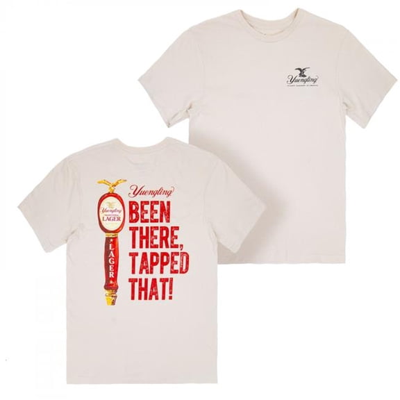 Yuengling 898304-2xlarge Been There, Tapped That Front & Back Print T-Shirt - Beige - 2XL